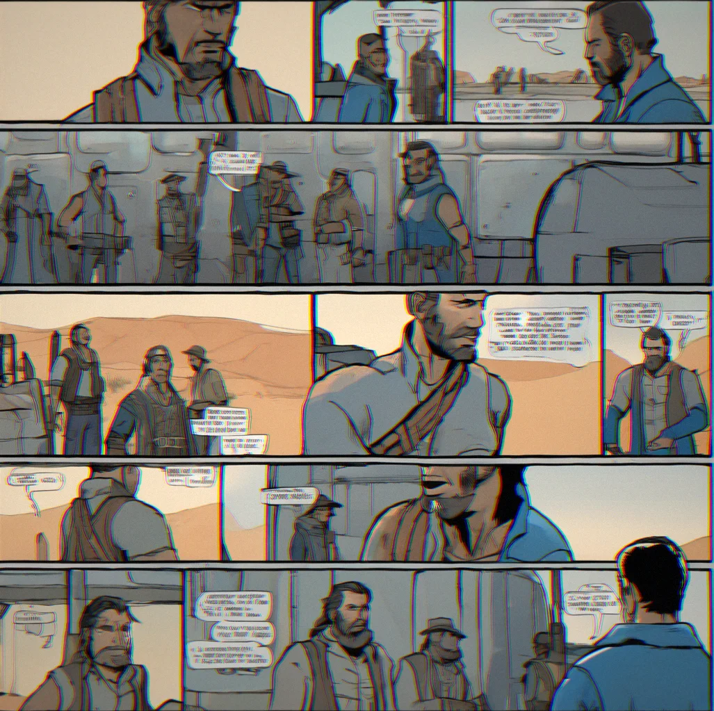 Same location as loop 1, but now you're at loop 12. The NPC is standing somewhere different and you've unlocked new dialogue options based on what you've figured out